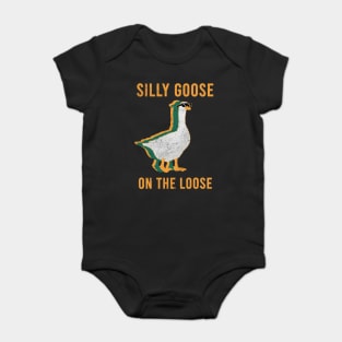 Silly Goose on the loose Retro Baby Bodysuit